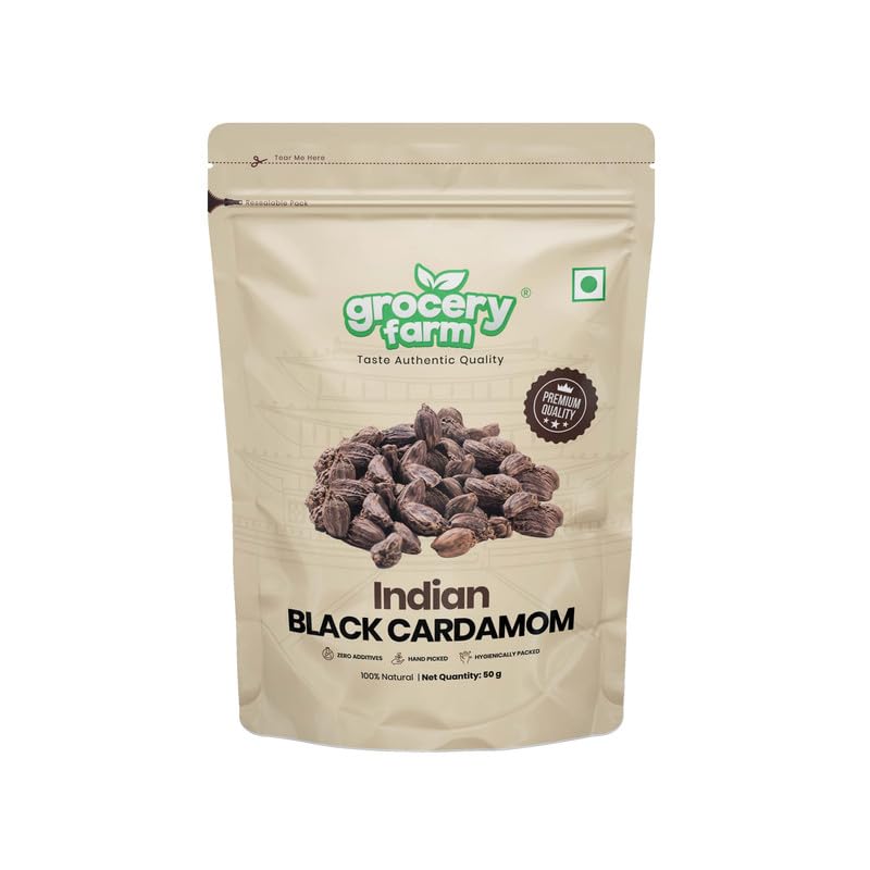 Grocery Farm Indian Black Cardamom 50gm | Aromatic Badi Elaichi | 100% Natural & Authentic Indian Sabut Elaichi with Deep Smoky Flavor | Essential Ingredient for Curries, Masalas (B0CJJ35Y8L) Amazon Price History, Amazon Price Tracker