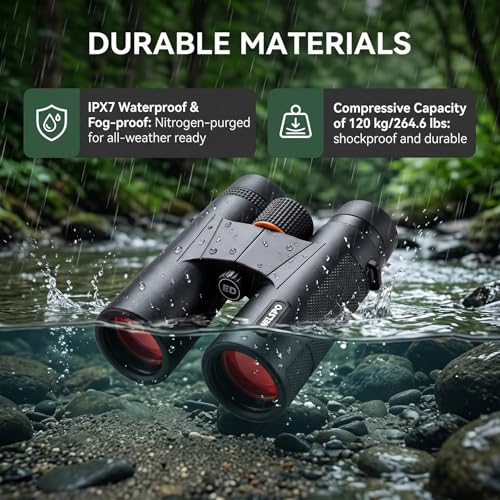 Welspo Binoculares 10x42 para Adultos con Adaptador y Trípode miniatura 6