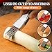 2Pcs Upgrade Shred Silk The Knife, Stainless Steel Green Onion Cutter, Multifunctional Kitchen Vegetable Chopper for Garlic Onion, Premium Food Slicer Gadget, Off the College