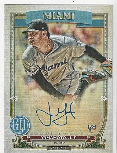 Jordan Yamamoto Autographed Rookie Card Collectible Baseball Card - 2020 Topps Gypsy Queen Baseball Card #GQA-JY (Marlins)