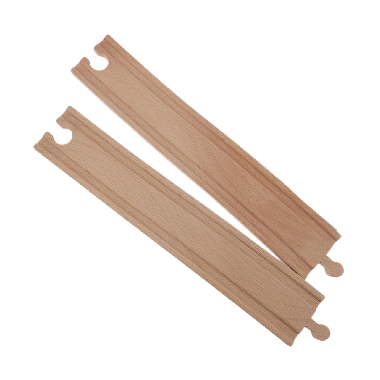 TOYANDONA 2pcs Train Track Wooden Railway Track Accessories for DIY Assembly for Creative Play Safe and Smooth Finish Educational Fun