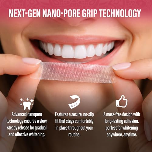 Image of GuruNanda Sensitive Teeth Whitening Strips, Gentle & Safe, 16 Day Treatment