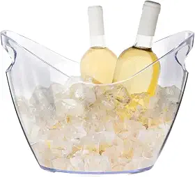 Balde De Gelo Acrílico Cristal 8 Litros Champanheira
