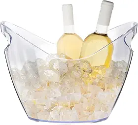 Balde De Gelo Acrílico Cristal 8 Litros Champanheira
