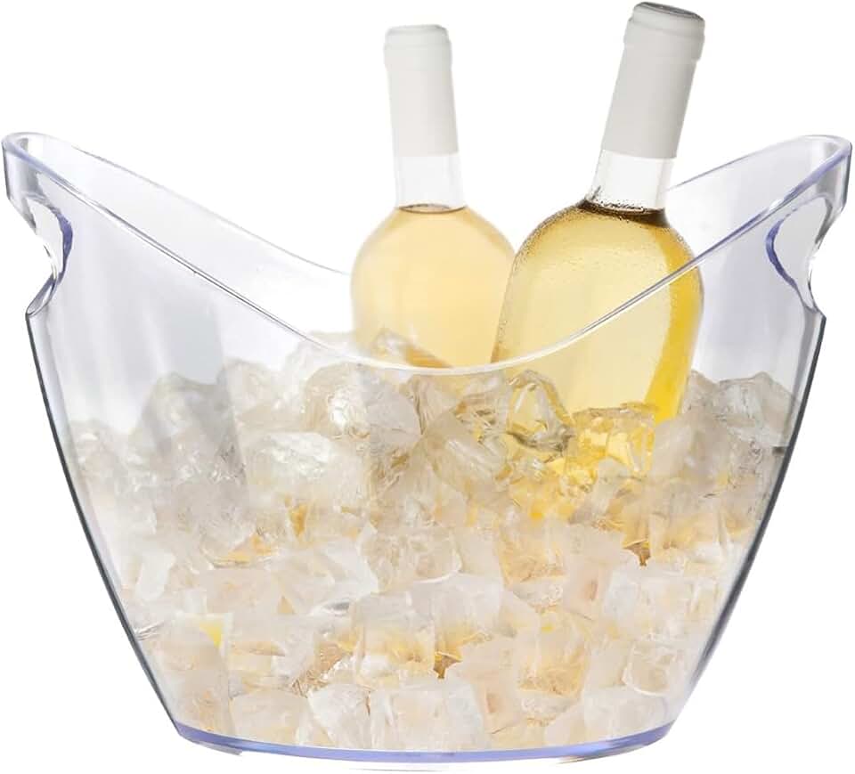Balde De Gelo Acrílico Cristal 8 Litros Champanheira