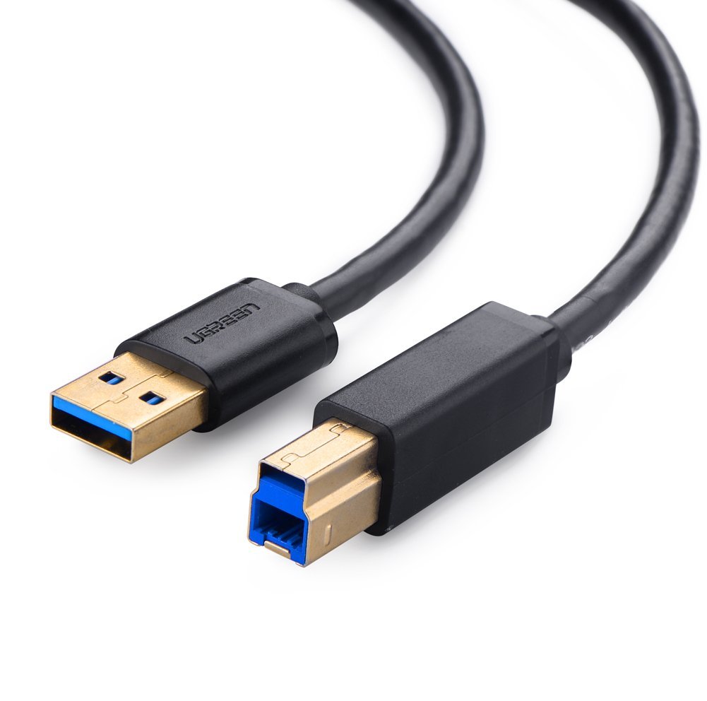 UGREEN Cable de Impresora US210 USB 3.0 para USB Tipo-​B 2m Negro