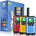 Walkie Talkies für Kinder 3er Pack, 8 Kanäle 2 Wege Radio Kinder Spricht Spielzeug für 3 bis 12 Jungen Mädchen Geschenk, 3 KM Lange Reichweite für Outdoor Camping Spiel