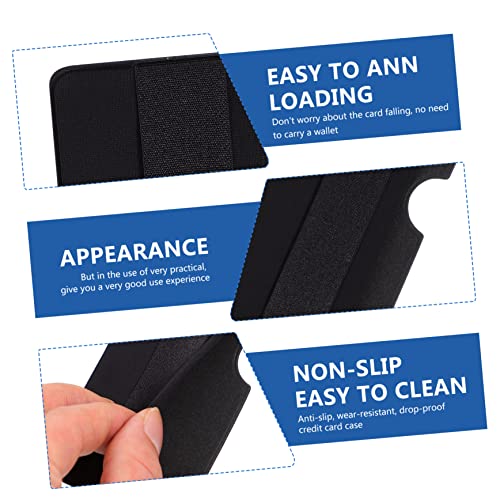 GRIRIW 1pc Mobile Phone Card Holder Sleeve Covers Black Adhesive Phone Pocket Adhesive Card Holder for Phone Strap Men Mobile Phones Phone Back Pocket Intelligent Man Key