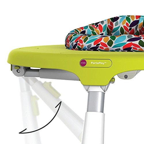 Image of ORIBEL PortaPlay Convertible 3-in-1 Baby Activity Center & Play Table | Patented Bouncy Seat for Stable Foot Support | 5 Months+ | Development Focused Toys | Unisex (Forest Friend)