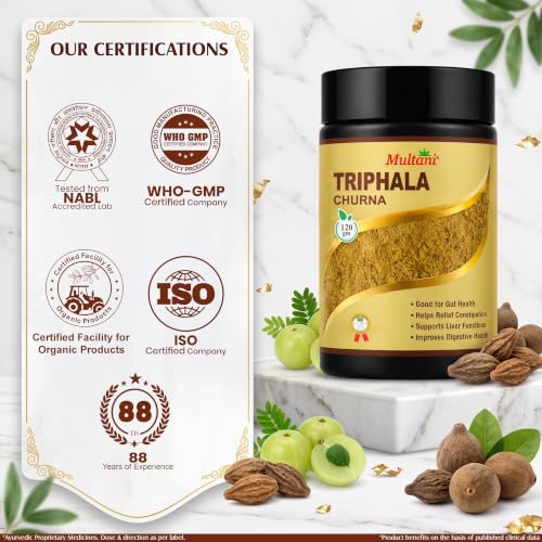 Image of Multani Triphala Churna (120gm) | Ayurvedic Digestive & Constipation Relief Powder | Natural Blood Purifier