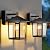 zemty Outdoor Wall Light Fixtures, Matte Black Exterior Front Porch Light with E26 Socket, Waterproof Exterior Wall Sconce Lighting Lamp for House, Doorway, Garage,2Pack(Bulb Not Include)