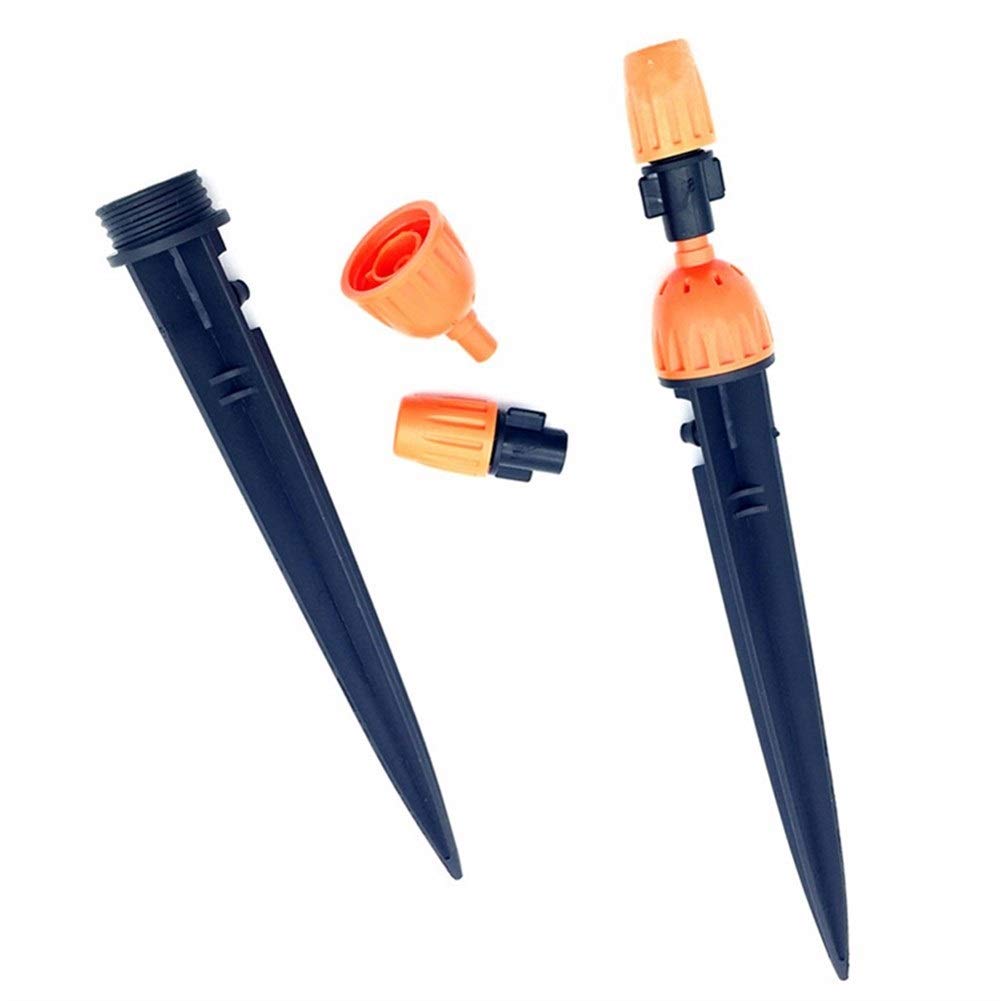 5 Pezzi Gocciolatore per irrigazione Giardino Arancione Microirrigatore e gocciolatore Regolabili per Tubo da Giardino in Serra da 4/7 mm