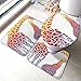 Set di tappetini da bagno in 3 pezzi Tappeti da bagno Set 3 pezzi, giraffa in colori arcobaleno stampato morbido assorbente assorbente assorbente anti-skid tappetino da bagno + contorno + coperchio de