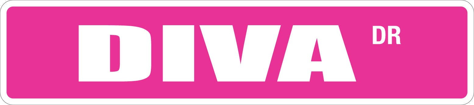 metal sign Diva 4" x 16" Metal Novelty Street Sign