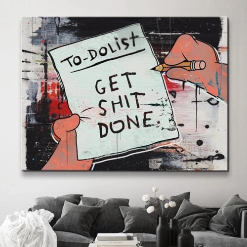 Impression d'art mural modulaire Get Shit Done pour decoration maison