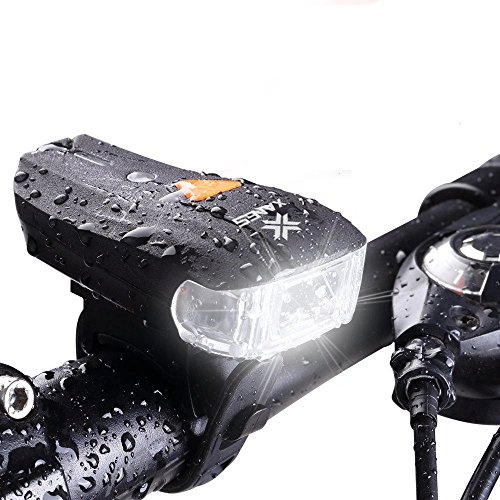 600LM XPG + 2 LED Bicycle Light Smart Sensor Warning Light Waterproof Bike Front Light Headlight Flashlight 5 Modes USB Charging Night Riding