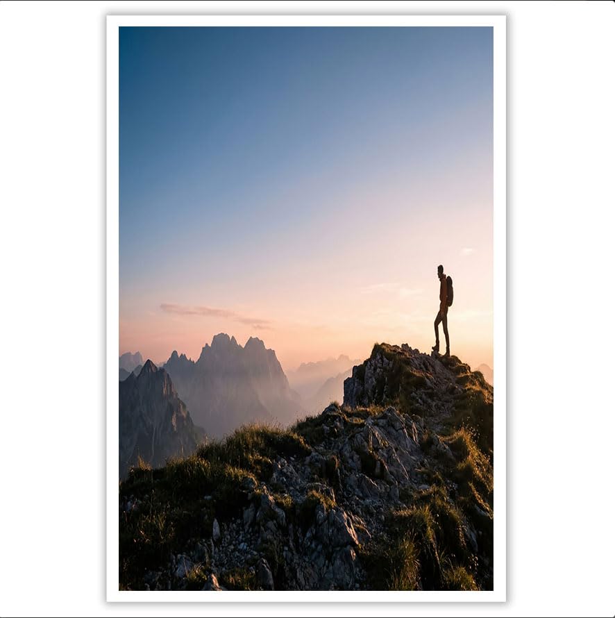 Cuadros de senderismo en la montaña en formato 60x80 cm para dar vida y color al dormitorio