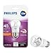 Philips LED Dimmable A15 Soft White Light Bulb with Warm Glow Effect 450-Lumen, 2700-2200-Kelvin, 4.5-Watt (40-Watt Equivalent), E26 Base, Clear, 4-Pack