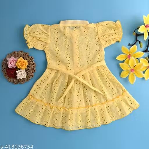 Image of Summer and all seasons girl and baby girl cotton dress |||baby girl,cotton frock