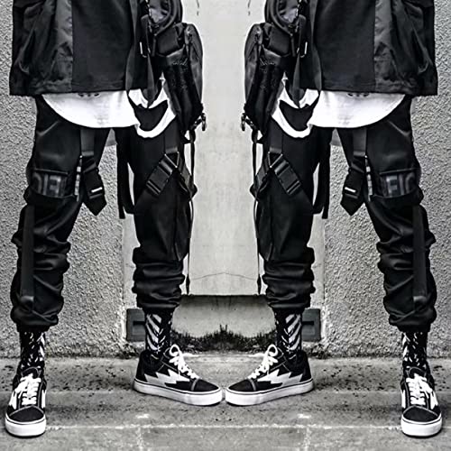 BXCNCKD Gothic Casual Pants Men's Multi -Pocket Worker Trousers Men's Casual Sports Pants2