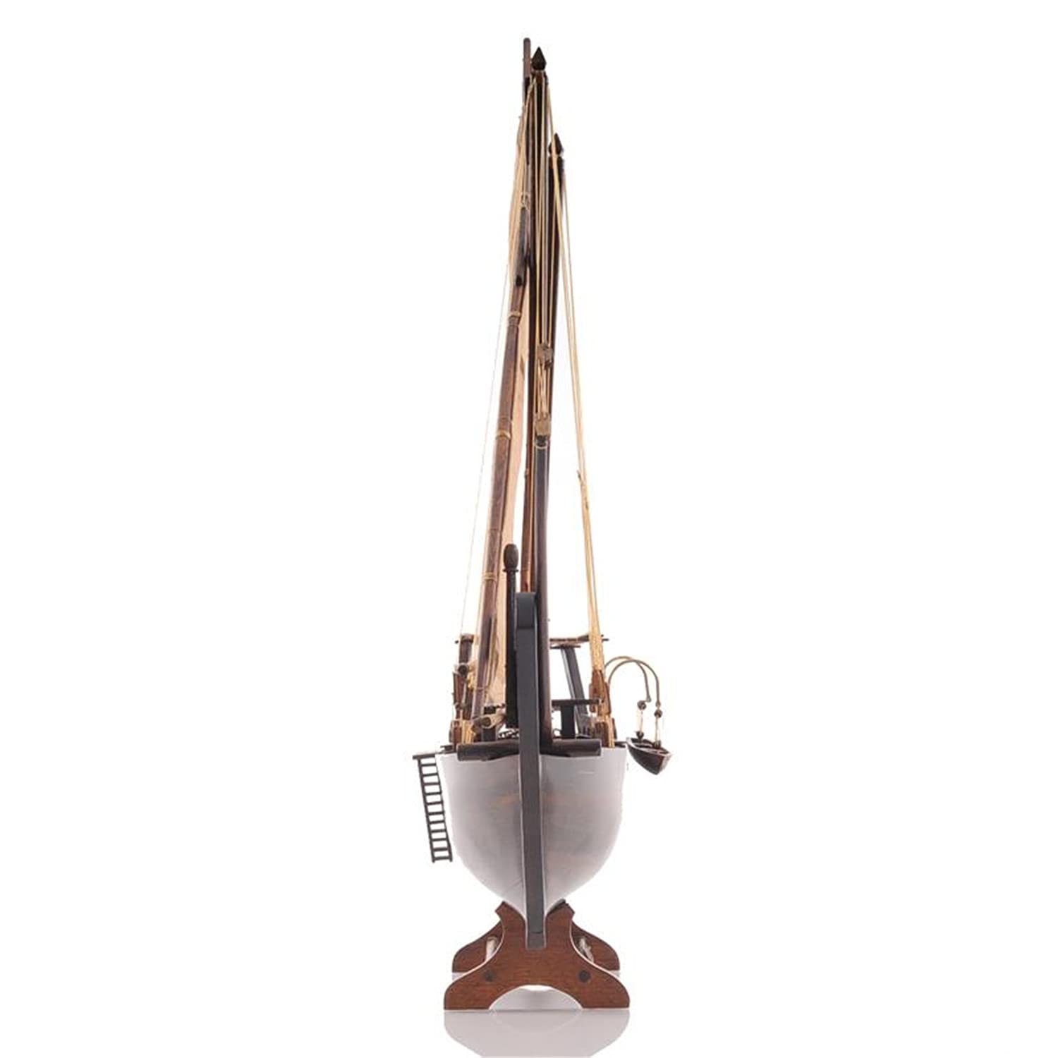 Old Modern Handicrafts Dhow Holzschiff Modell - Mittel - Komplett zusammengebaut - Aus hochwertigem Holz gefertigt - 30,5 L x 5,0 B x 26,5 H Zoll