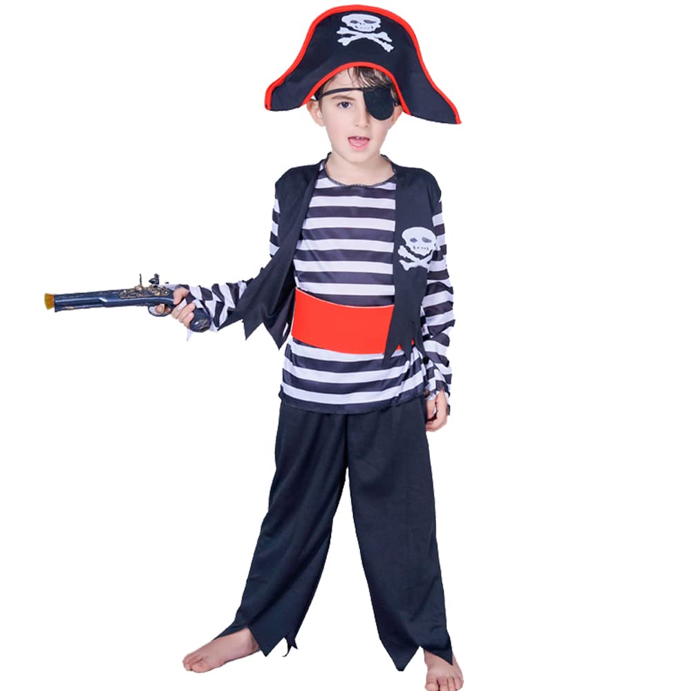 skyllcPirate Accessories Children, Pirate Set Costume Accessories Disguise with Hat,Eye Patch, Pirate Boys