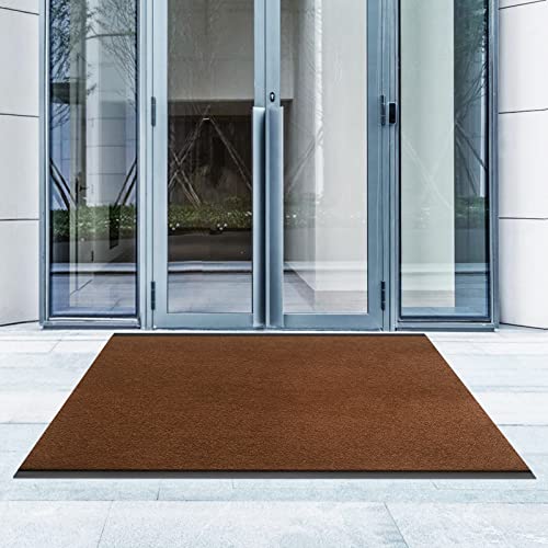 Floordirekt Schmutzfangmatte auf Maß, 90 x 100 cm, Braun, Fußmatte, Türmatte Eingangsbereich, Fußabtreter, Türvorleger, Sauberlaufmatte, Meterware, Mono