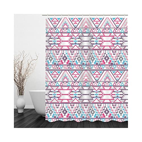 Stall Shower Curtain Liner, Colorful Shower Curtain Liner Geometric Patterns Shower Curtain Waterproof 35X71 Shower Curtain #TOP15