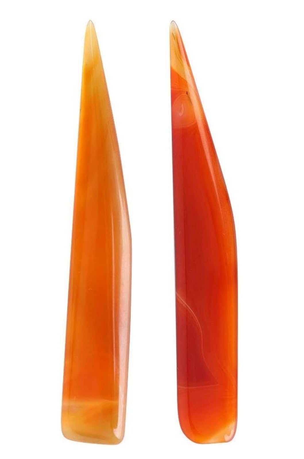MerciL 2pcs Hand Craft Polisher, Agate Polishing Burnisher Gold Leaf Burnishing Tools Agate Polishing Tool Agate Knife Agate Care Tool for Gold Sliver Jewelry Making Carving (10mm), random, HW10G445