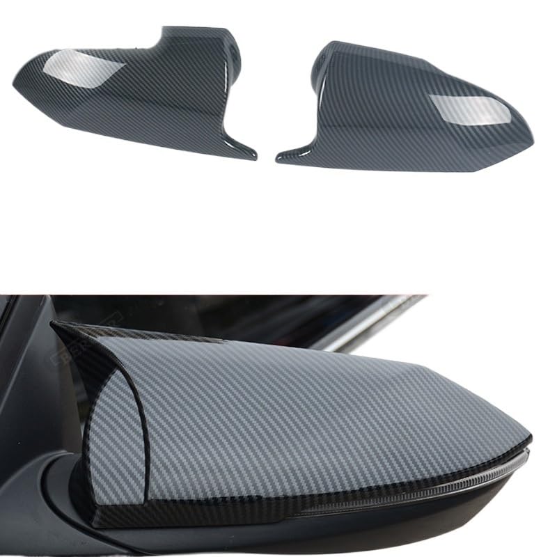 Coque rétroviseur carbone Elantra 2021 de type corne de vache pour tuning auto - 2