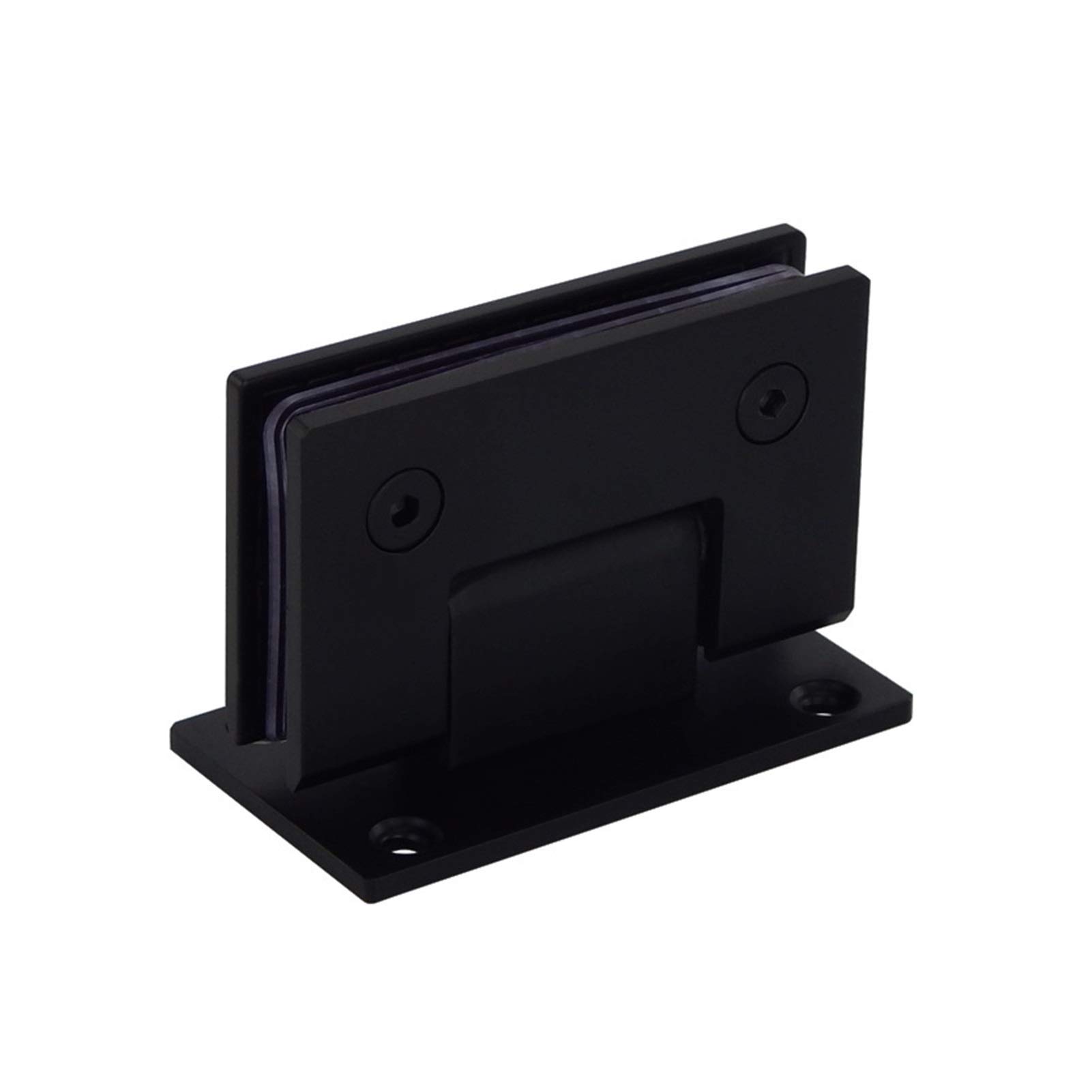 Shundeed Ss 90Sb Diy Stainless Steel Frameless Glass Black Door Hinge ，90 Degrees Of Bathroom Clamp Bathroom Folding Glass Clip(Ss 90Sb)