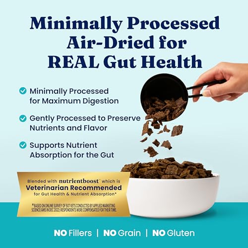 Image of Solid Gold Air Dried Dog Food Toppers for Dry Food - Healthy Dog Treats w /Real Beef & Superfoods - Serve as a Complete Meal, Topper or Treats - Supports Muscle Growth, Immunity & Digestion - 4oz