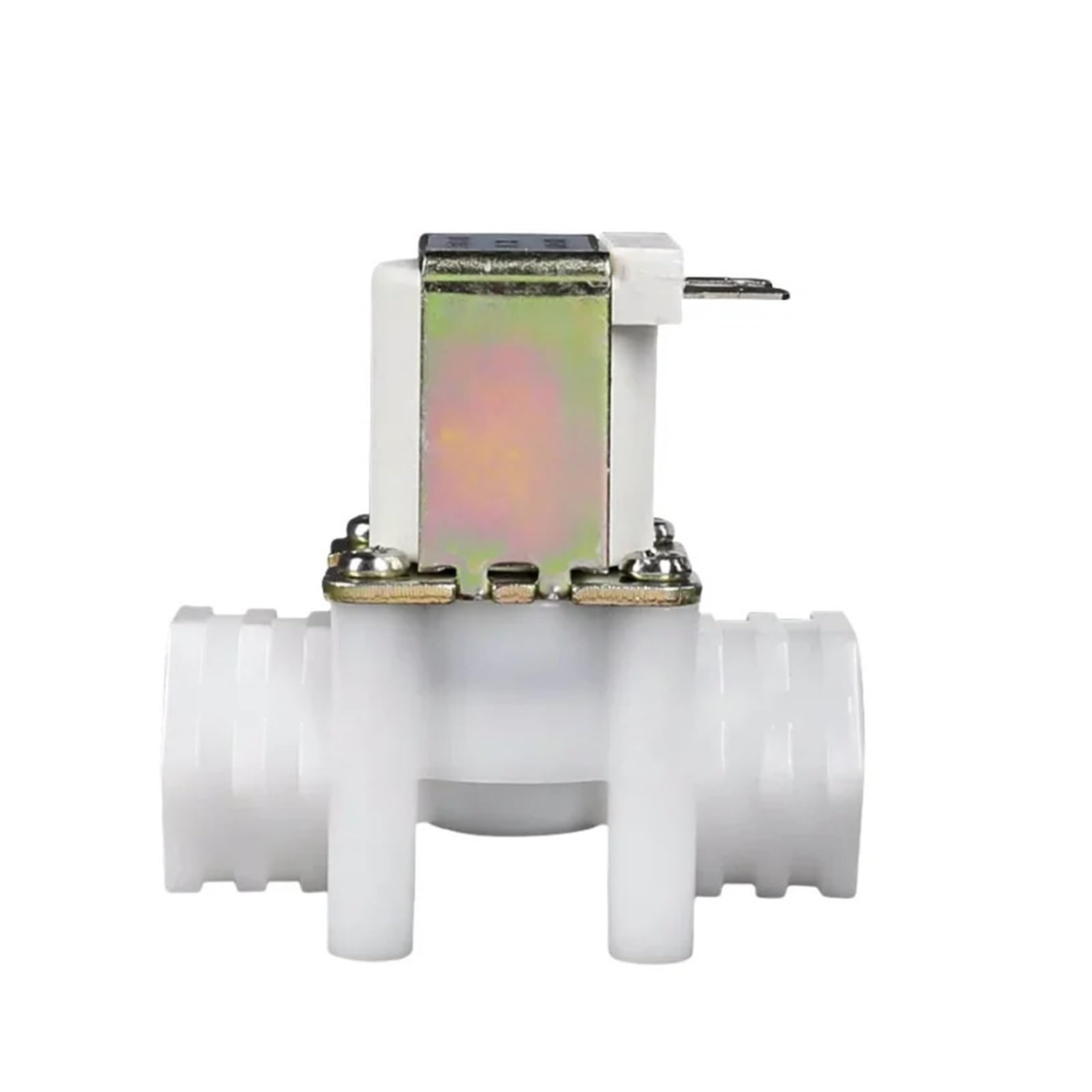 YAKUFAST G1/2 Female Threaded Plastic Solenoid Valve DN15 RO Water Inlet and Drain Valve DC12V DC24V AC220V(Pressure Type,12V,Normally Closed)