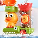 Badespielzeug Baby ab 1 Jahr, Badewannenspielzeug für Kinder 1 2 3 4 Jahre, Kinderspielzeug Babyspielzeug Badewanne Spielzeug, Wasserspielzeug Geschenk Mädchen Junge ab 18 Monate