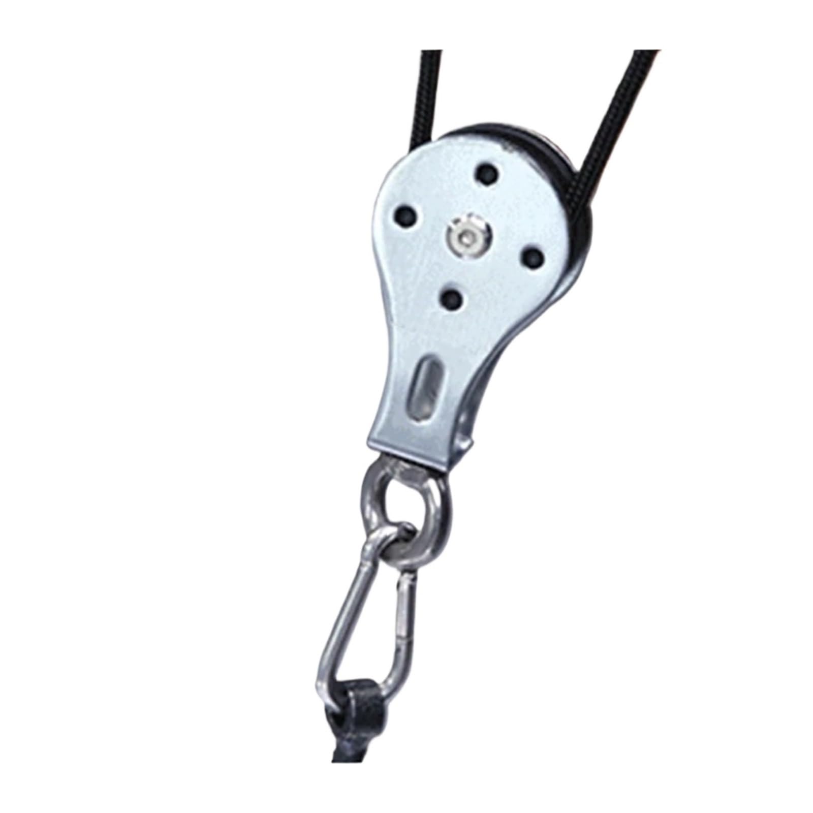 Sistema di pulegge in acciaio inossidabile con cuscinetto fisso M8, capacità di carico 300 kg, fune metallica da 3-8 mm, 125 x 55 mm, argento, resistente per sollevamento pesi per uso esterno e