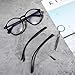 1 Pair Glasses Replacement Temple Black Eyeglasses Arms Legs Glasses Repair Kit Eyeglasses Replacement Accessories DIY Temples with Screws Washers Screwdrivers Nose Pads (5.51x0.2 inches)