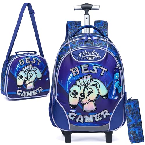 HTgroce Cartable a Roulette Enfant Sac à Dos avec...