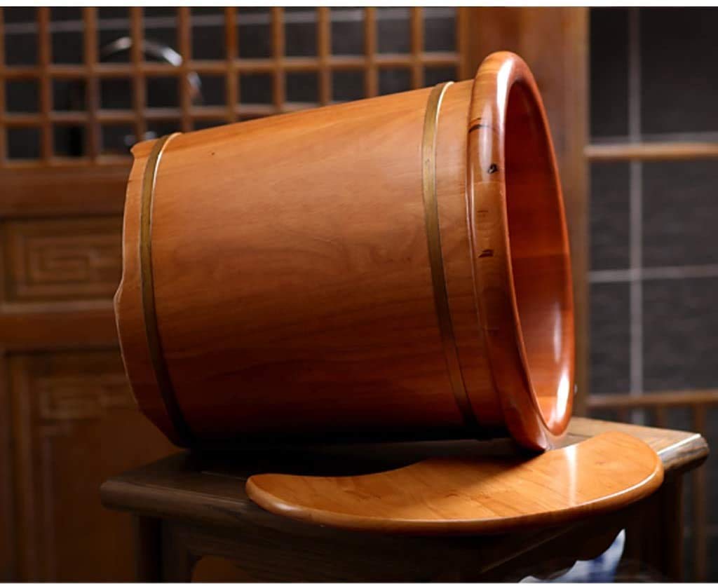 Secchio per pediluvio in legno Regalo per la casa Vaschetta per pedicure in legno massello Secchio per ammollo dei piedi in legno Secchio per pedicure liscio e delicato Addensare pediluvio Salute in
