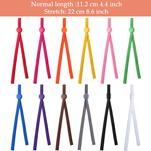 150 Pieces Elastic Cord Bands Stretchy Ear Band Straps Flat Elastic Loop With Adjustable Buckle For Diy Sewing And Crafting (Assorted Colors) #TOP1