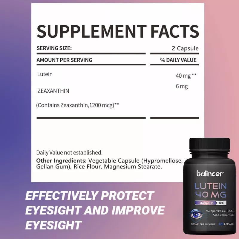 Eye Care Complex Lutéine et Zéaxanthine Complément alimentaire 120 capsules