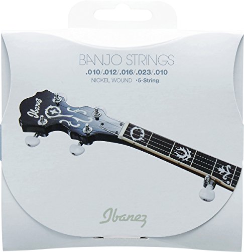 IBANEZ Saiten Set für 5 String Banjo - .010/.012/.016/.023/.010 Nickel Wound (IBJS5)