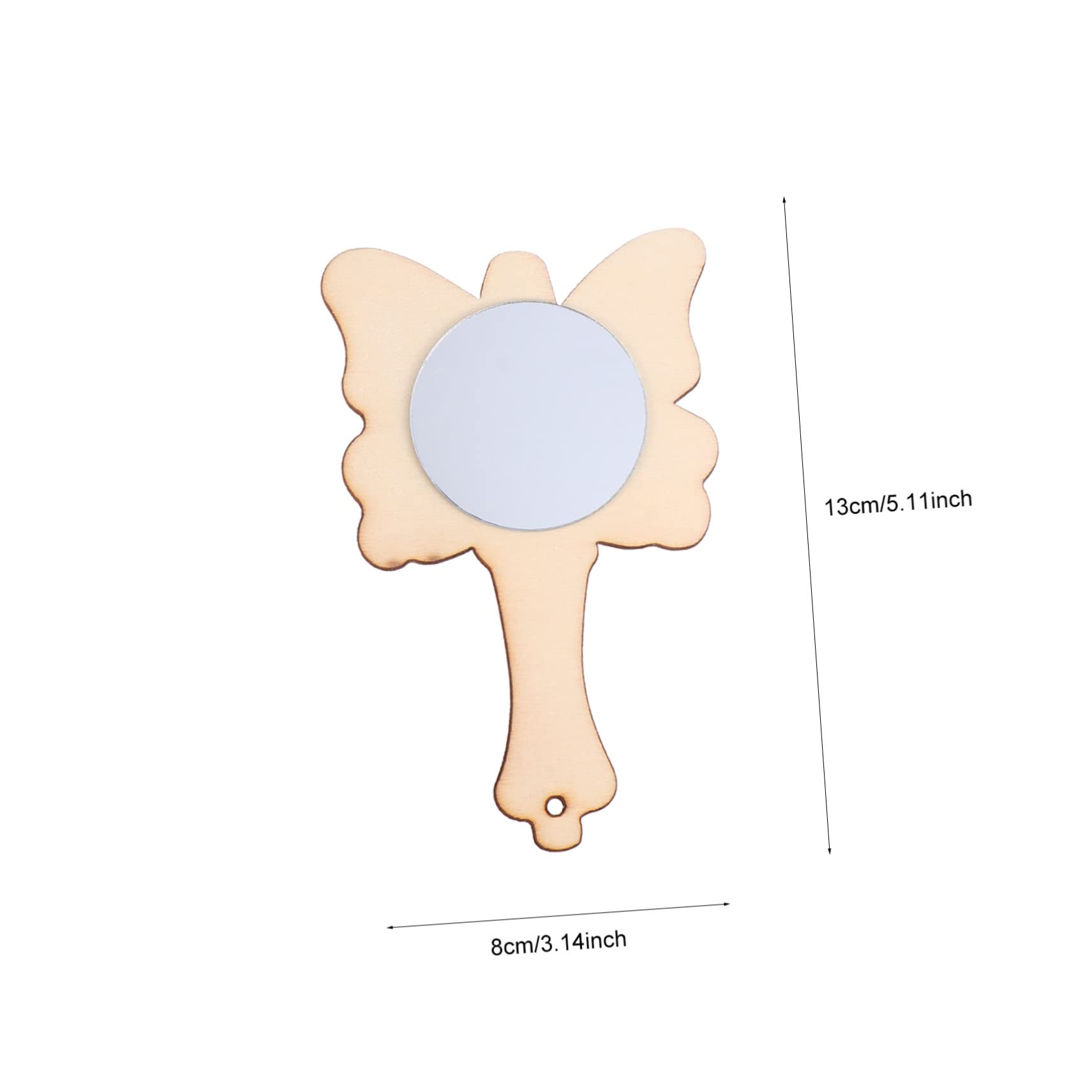 Angoily 15Pcs DIY Mirrors Handmade Wooden Craft for Painting Lightweight Fun Decorative Random Styles for Kindergarten and Creative Play