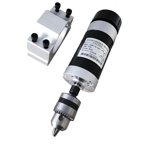 500W Brushless Motor Drill Chuck 48V DC CNC Engraving Milling Air Cooled Spindle Motor Carving and 57mm Clamp DIY Woodworking Machine Tool