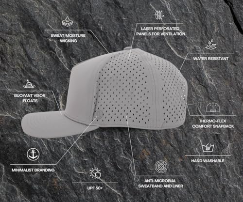 Image of ANKOR Water-Resistant Performance Trucker Hat - Comfortable Men's Athletic Hat for Outdoors, Running, UPF 50