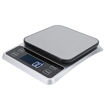 Digital Kitchen Scale, Mini Display Multifunction Food Scale Stainless Steel ABS with Plastic Pad for Baking for Cooking