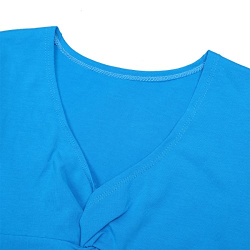 iiniim Kids Girls Ballerina Long Sleeve Front Twist Knot Cotton Wrap Tops Dance Cardigan3