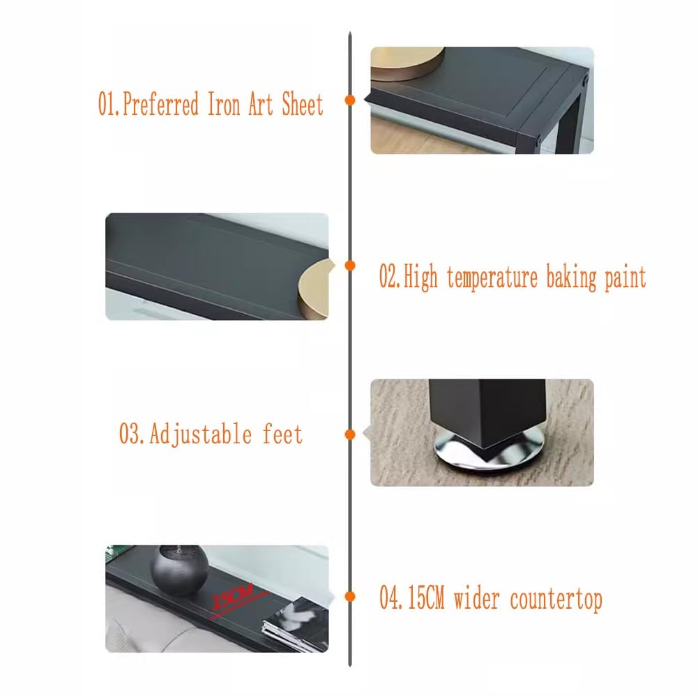 Biała konsola bilayer stolik do przedpokoju i stolik pomocniczy do salonu sofa i nocna podwójna półka - nowoczesny design 100 x 15 x 102 cm idealny do dekoracji domu