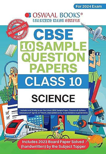 Image of Oswaal CBSE Sample Question Papers Class 10 Science Book (For Board Exams 2024) | 2023-24