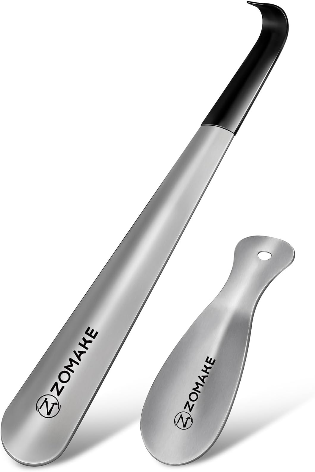 Shoe Horn Long Handle for Seniors Men Women,Metal Long Shoehorn Boot Horn,16.5" Stainless Steel Shoe Spoon Helper