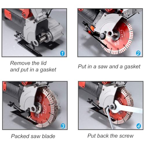 SUSEMSE Wall Chaser 4800W Wall Grooving Machine Channels Cutter, Concrete Slotting Machine for Cutting Slotting Marble Concrete Grooves 5000r/min 8 SUSEMSE Wall Chaser 4800W Wall Grooving Machine Channels Cutter, Concrete Slotting Machine for Cutting Slotting Marble Concrete Grooves 5000r/min - Image 8